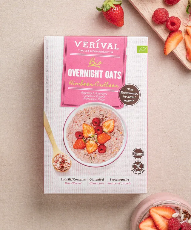 verival-bio-overnight-oats-himbeer-erdbeer-einzelportion-ohne-zuckerzusatz image 1