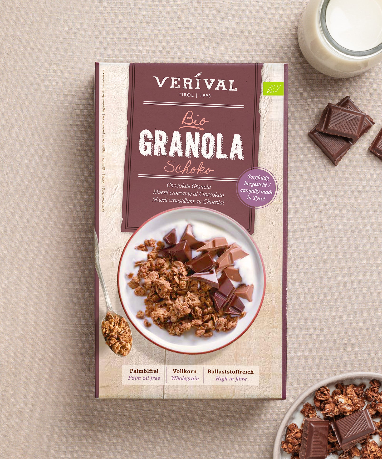 verival-bio-schoko-granola-knusper-vollkorn-crunchy-palm-lfrei image 1