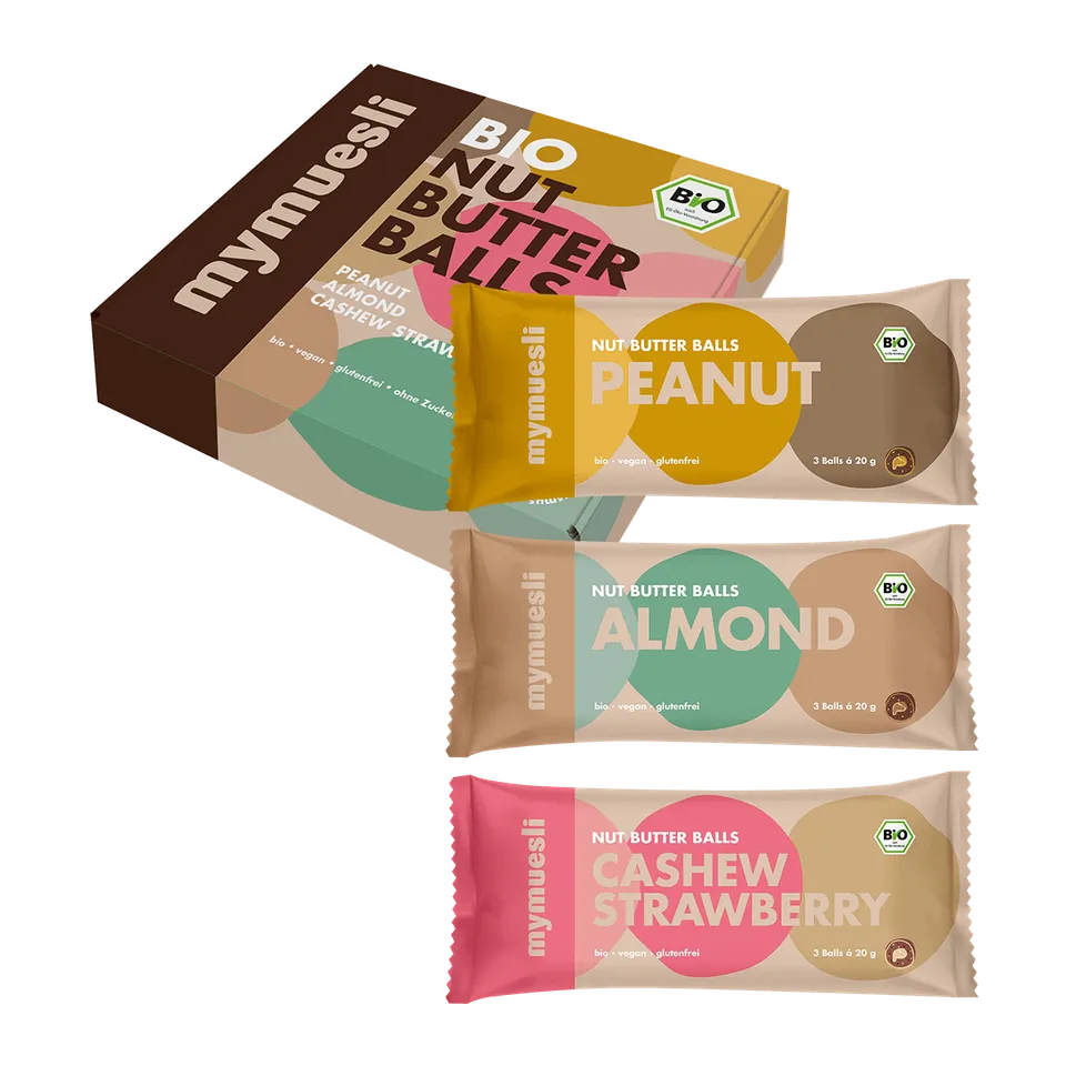 mymuesli-nut-butter-balls-3er-box-bio-erdnuss-mandel-cashew-strawberry image 1