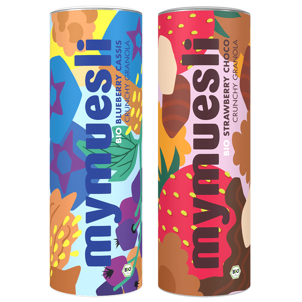 mymuesli-granola-crunchy-duo-2x-575-g-choco-erdbeere-heidelbeere-cassis image 1