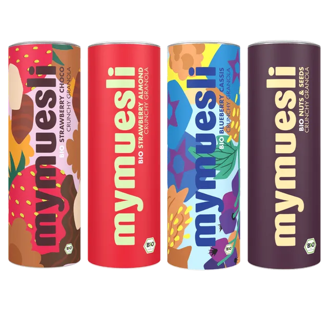 mymuesli-granola-probierbundle-4x575-g-nuss-mandel-erdbeere-schoko-heidelbeere image 1