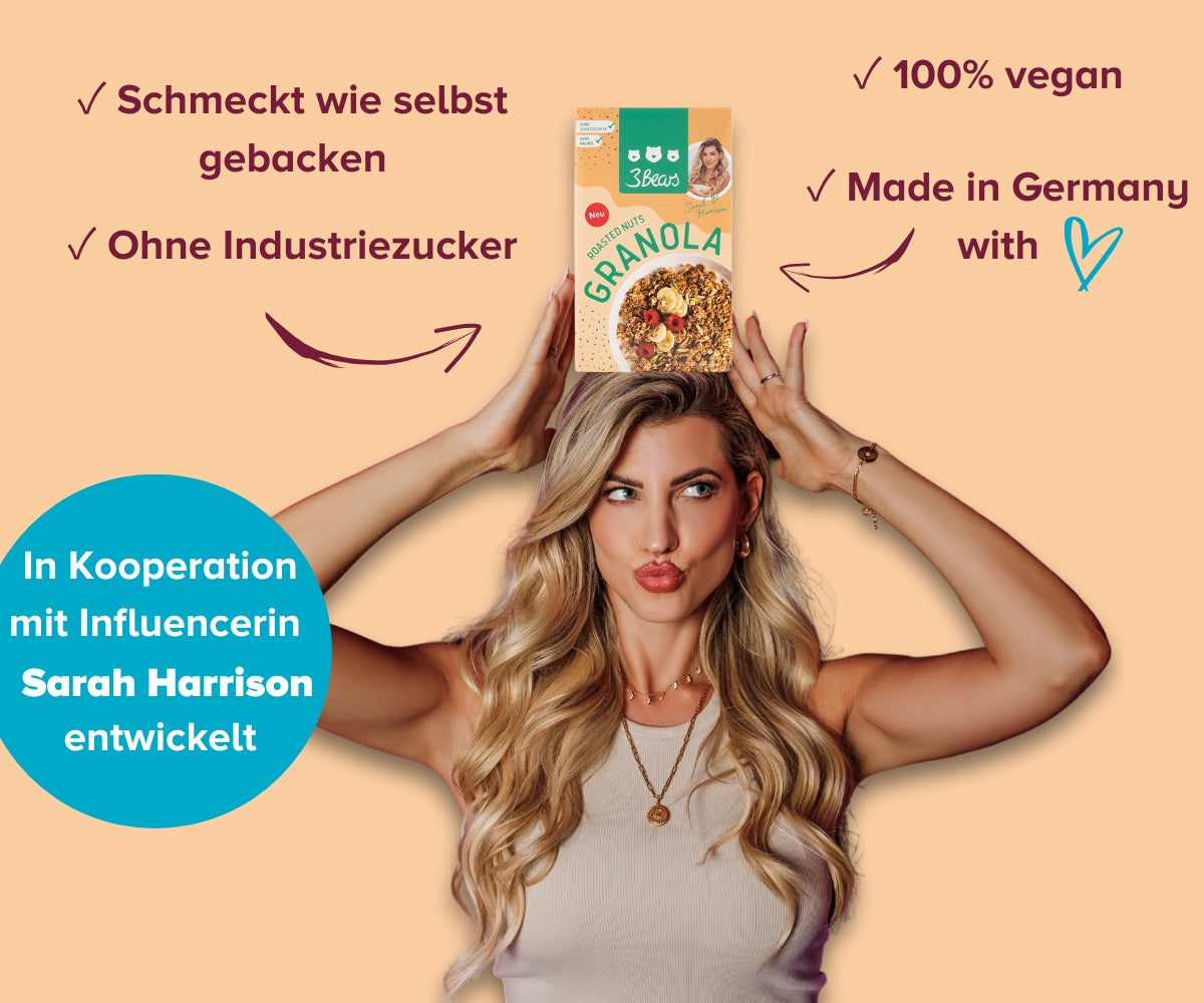 3bears-granola-lover-set-mit-glas-4-sorten-hafer-crunch-erdnuss-kakao-roasted-nu image 5