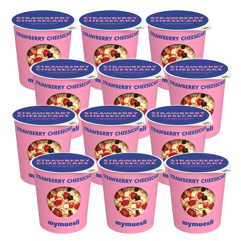 mymuesli-strawberry-cheesecake-portionsbecher-12er-pack-2 image 1