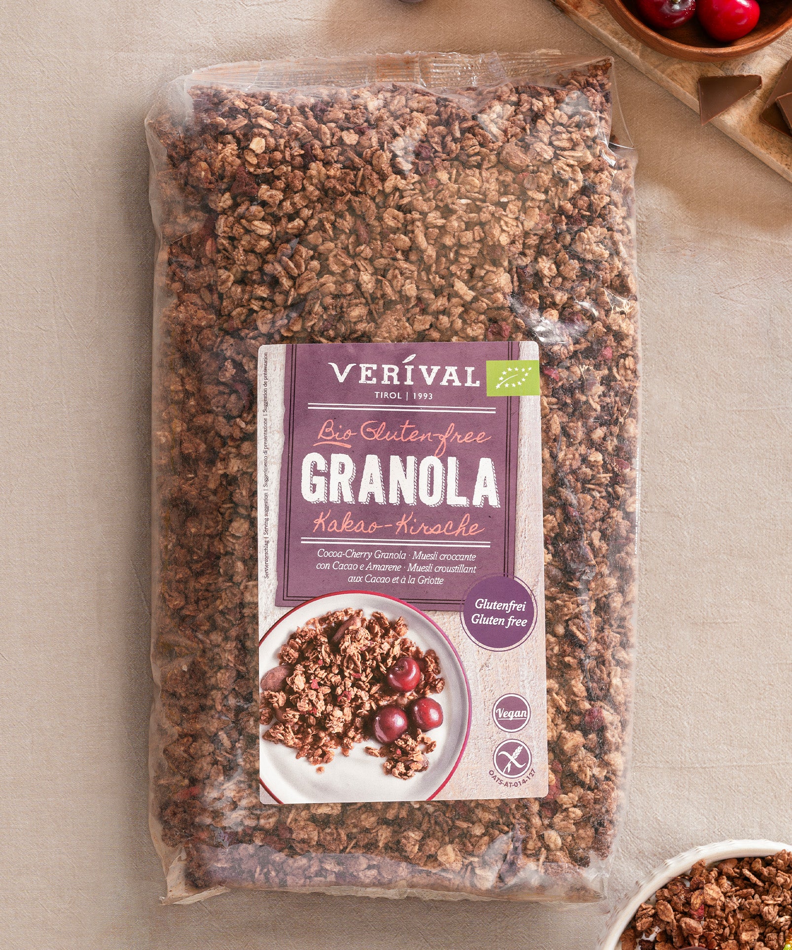 verival-bio-kakao-kirsche-granola-glutenfrei-veganes-crunchy-vollkorn image 3