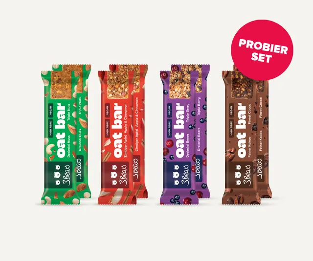 3bears-oat-bar-probierset-8-x-45-g-riegel-4-sorten image 1