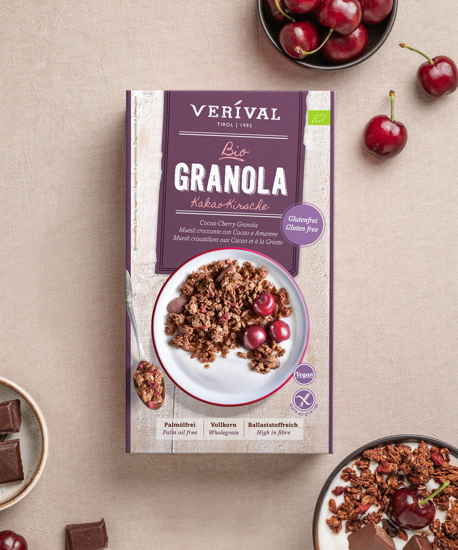 verival-bio-kakao-kirsche-granola-glutenfrei-veganes-crunchy-vollkorn image 2