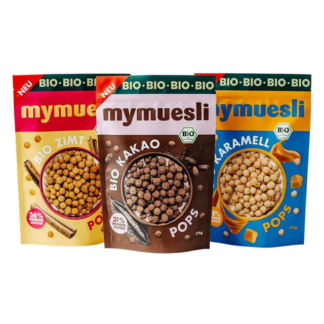 mymuesli-bio-cerealien-3er-paket-karamell-zimt-kakao-pops-3x275g image 1