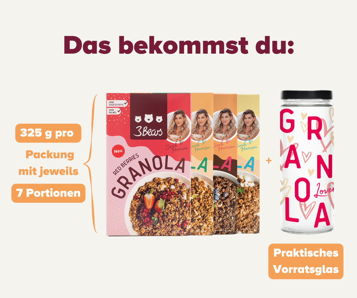 3bears-granola-lover-set-mit-glas-4-sorten-hafer-crunch-erdnuss-kakao-roasted-nu image 6