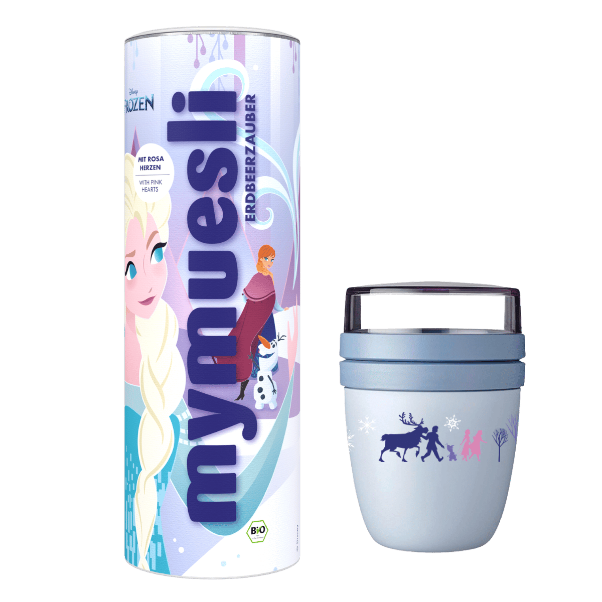 mymuesli-frozen-geschenkset-bio-erdbeerzauber-m-sli-575g-mepal-to-go-becher-mini image 1