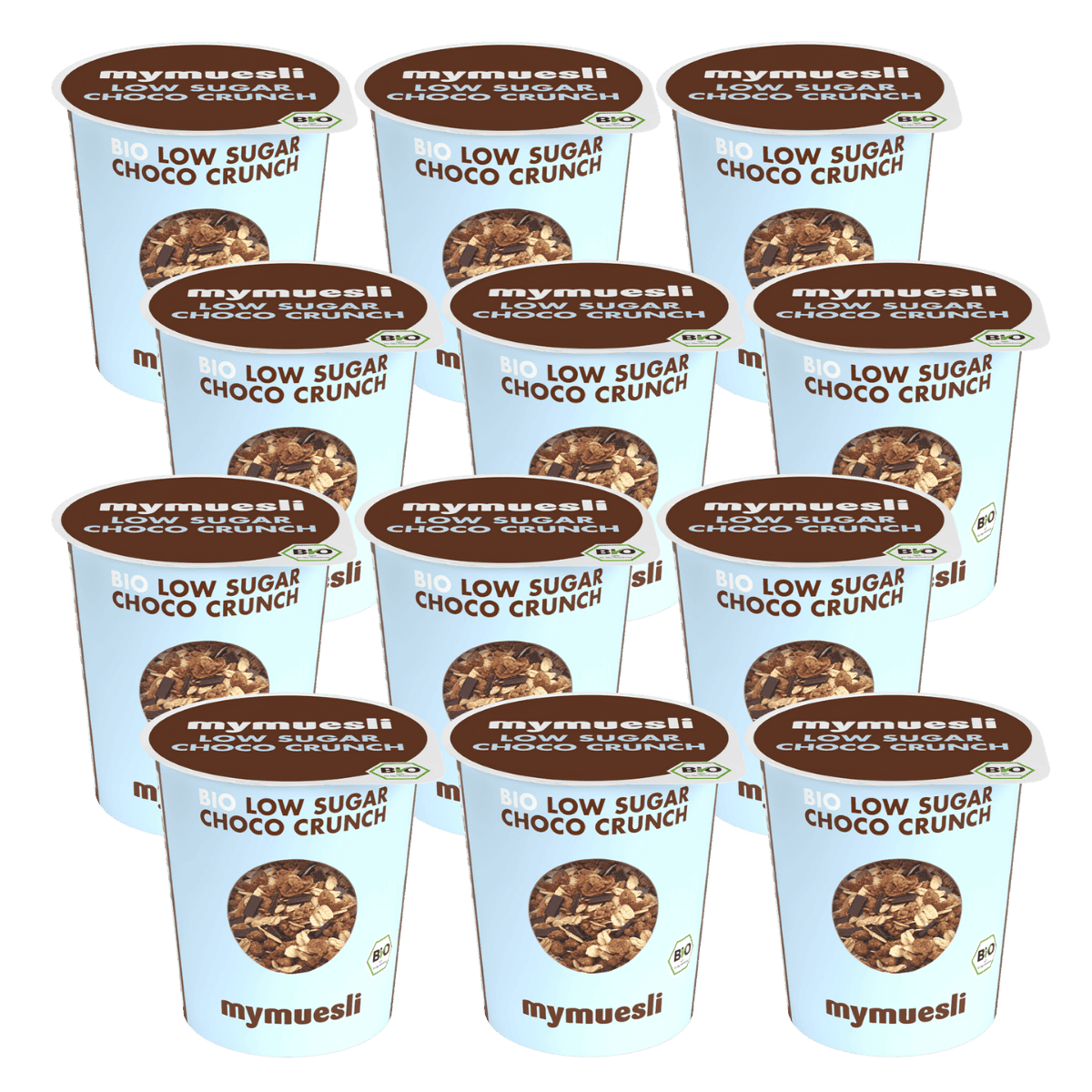 mymuesli-portionsbecher-low-sugar-choco-crunch-12er-pack-bio image 1