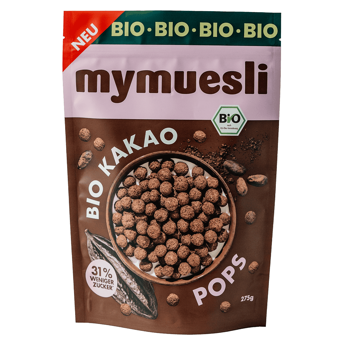 mymuesli-kakao-pops-bio-cerealien-mit-kakao-geschmack image 1