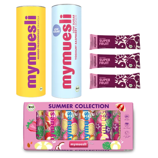 mymuesli-summer-active-bundle-mango-passionfruit-raspberry-yoghurt-riegel image 1