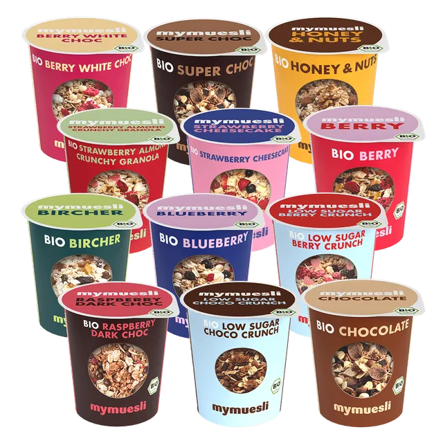 mymuesli-portionsbecher-12er-probierpaket-bio-m-sli-mix image 1