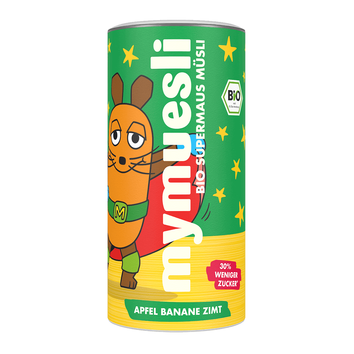 mymuesli-supermaus-bio-kinder-m-sli-apfel-banane-zimt-die-maus image 1