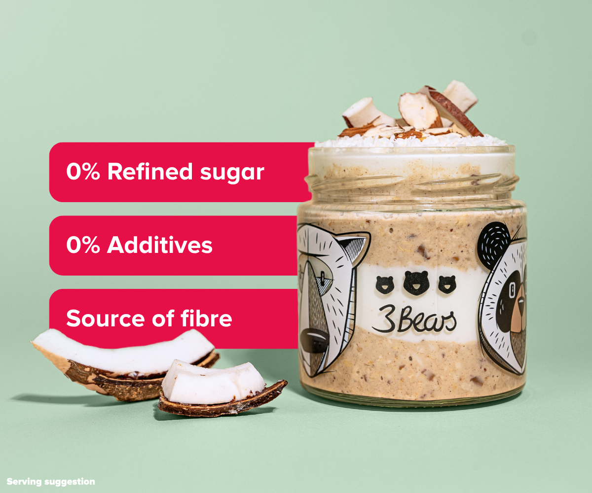 3bears-overnight-oats-coconut-bliss-400g-8-portionen image 8
