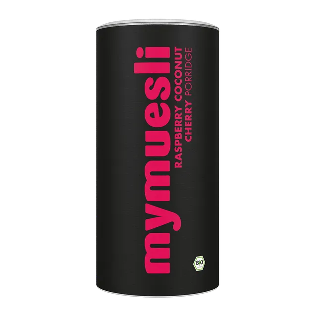 mymuesli-bio-porridge-raspberry-coconut-cherry-cremig-fruchtig image 1