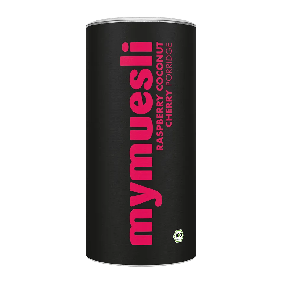 mymuesli-bio-porridge-raspberry-coconut-cherry-cremig-fruchtig image 1