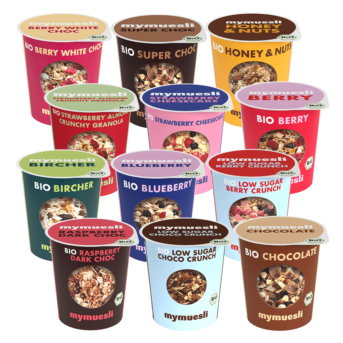 mymuesli-portionsbecher-12er-probierpaket-bio-m-sli-mix image 1