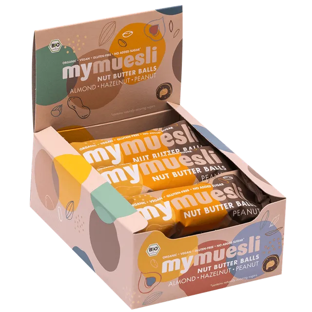 mymuesli-7x3-nut-butter-balls-erdnuss-bio-snack-balls-20g image 1
