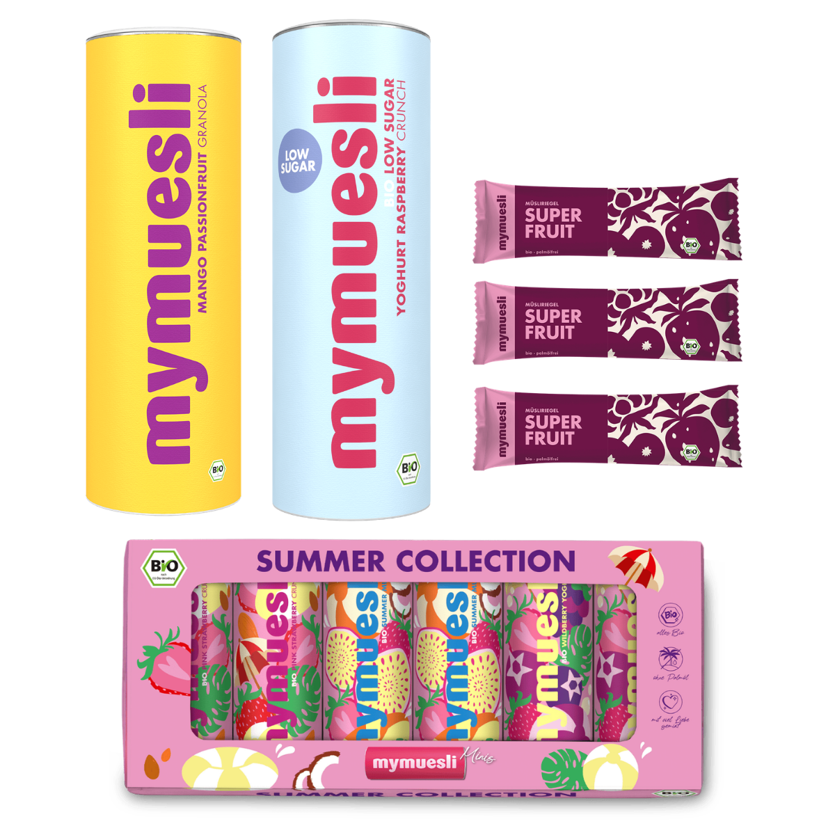mymuesli-summer-active-bundle-mango-passionfruit-raspberry-yoghurt-riegel image 1