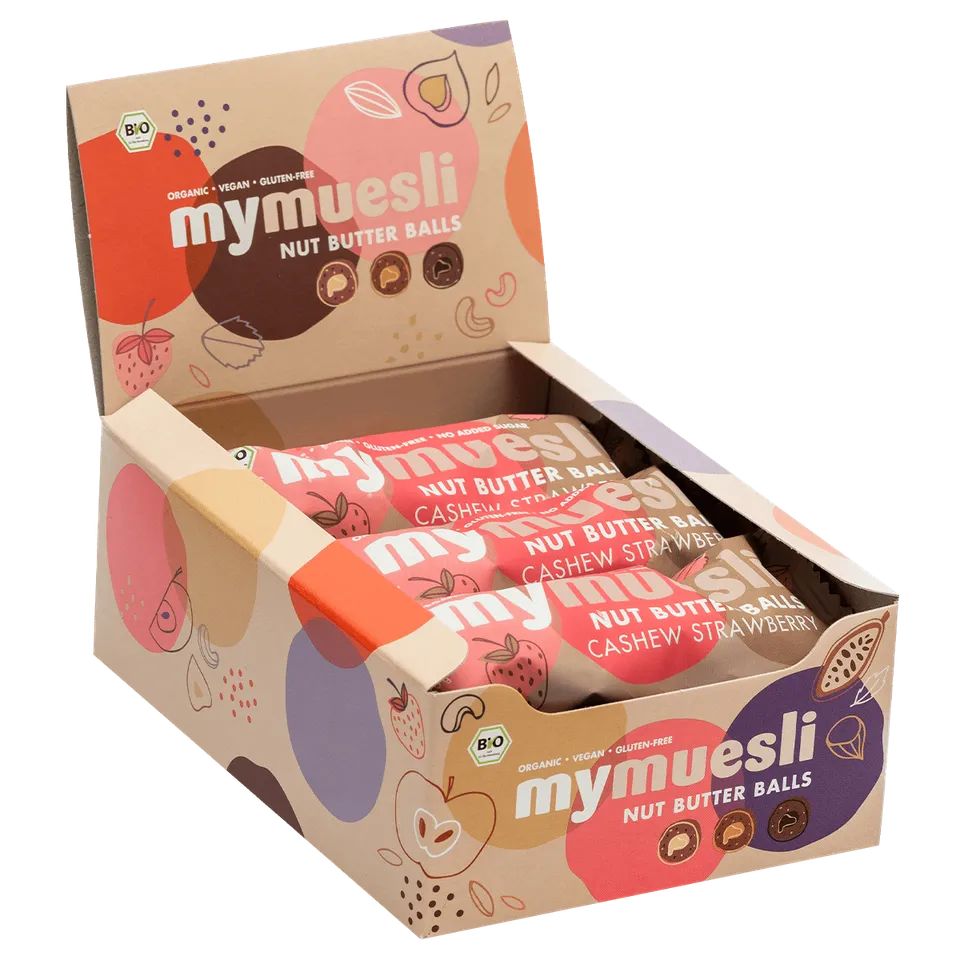 mymuesli-nut-butter-balls-cashew-strawberry-7x3er-pack image 1