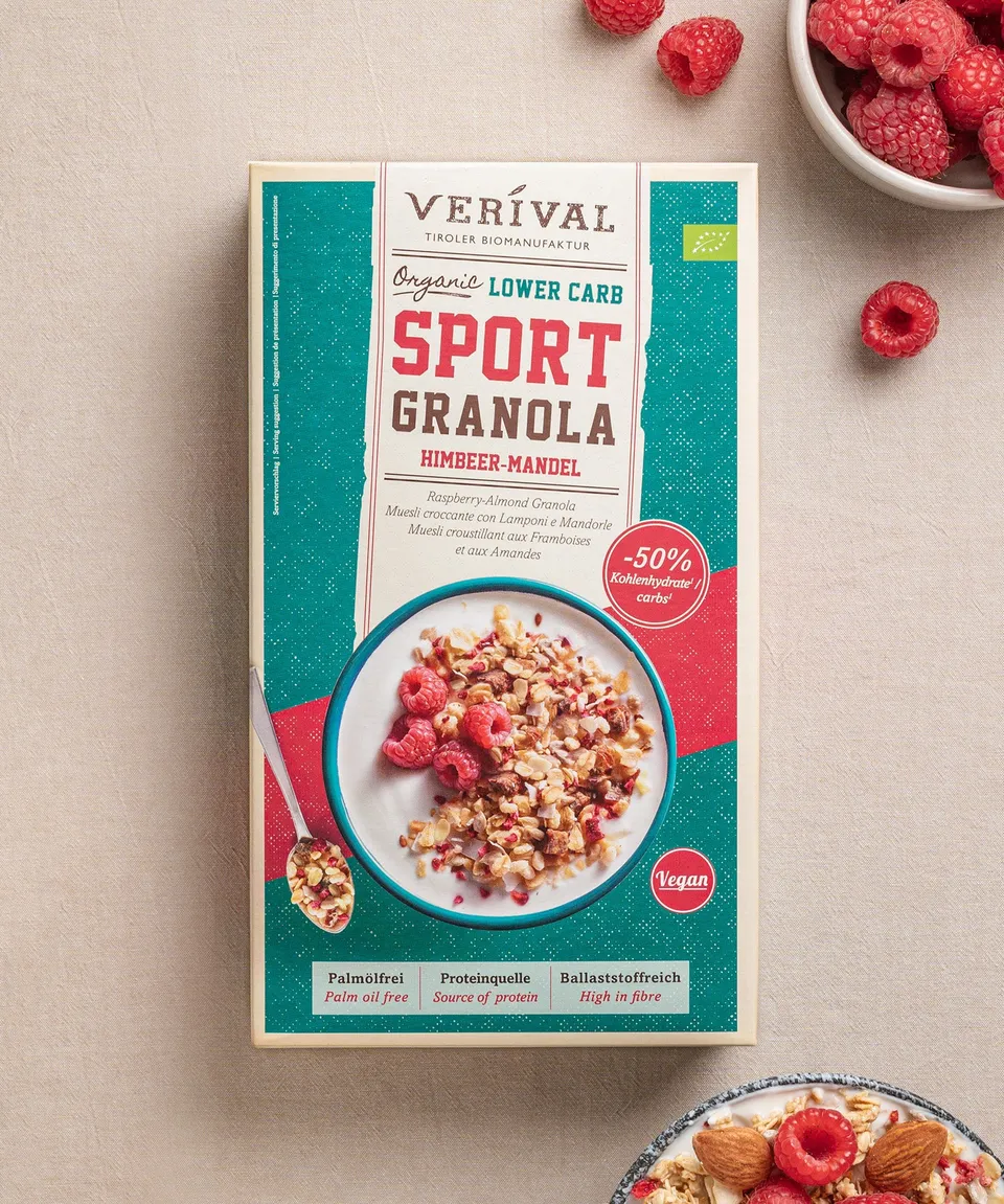 verival-bio-protein-lower-carb-granola-himbeer-mandel-low-carb-sport-fr-hst-ck image 1