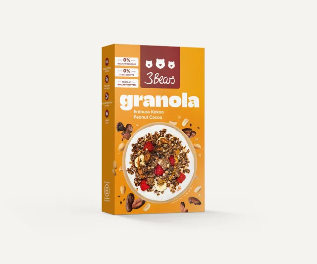 3bears-granola-erdnuss-kakao-vollkorn-hafer image 1